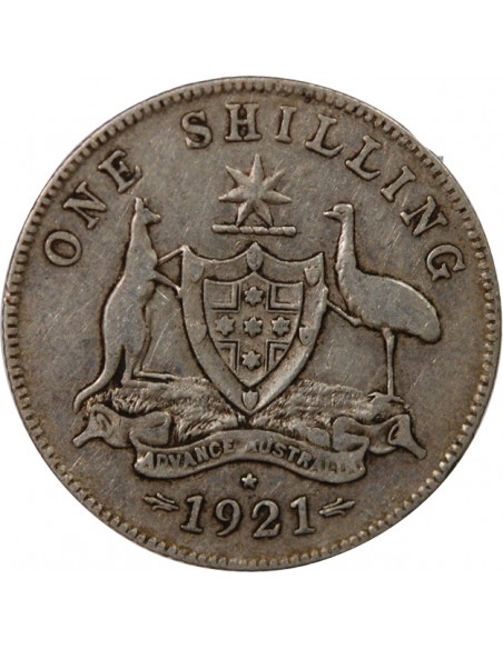 AUSTRALIE, GEORGE V - SHILLING ARGENT 1921 * SYDNEY
