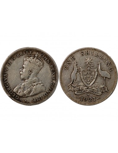 AUSTRALIE, GEORGE V - SHILLING ARGENT 1921 * SYDNEY