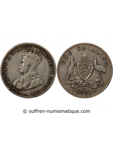 AUSTRALIE, GEORGE V - SHILLING ARGENT 1921 * SYDNEY