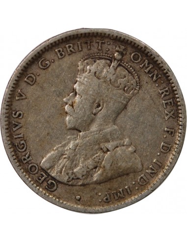 AUSTRALIE, GEORGE V - SHILLING ARGENT 1918 M MELBOURNE