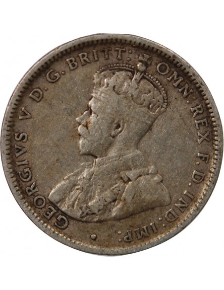 AUSTRALIE, GEORGE V - SHILLING ARGENT 1918 M MELBOURNE