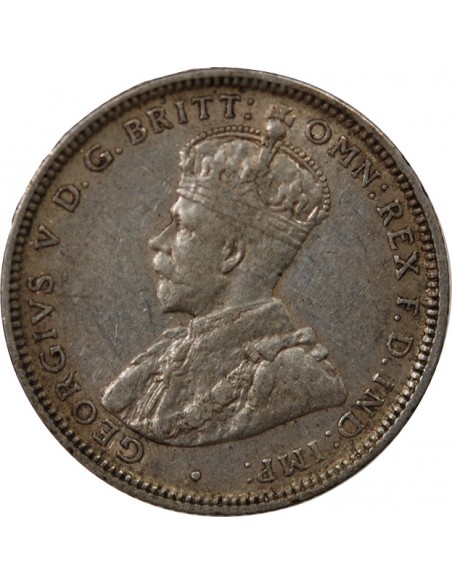 AUSTRALIE, GEORGE V - SHILLING ARGENT 1916 M MELBOURNE