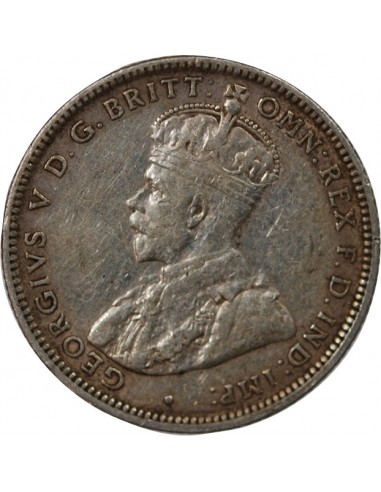 AUSTRALIE, GEORGE V - SHILLING ARGENT 1916 M MELBOURNE