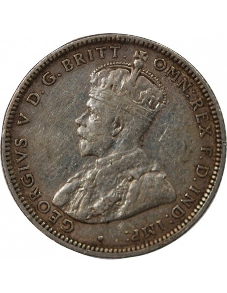 AUSTRALIE, GEORGE V - SHILLING ARGENT 1916 M MELBOURNE