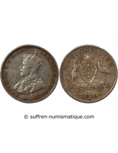 AUSTRALIE, GEORGE V - SHILLING ARGENT 1916 M MELBOURNE