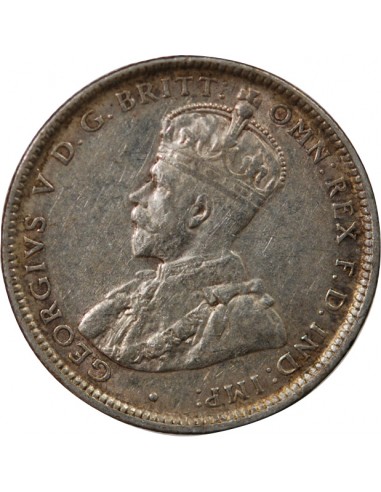 AUSTRALIE, GEORGE V - SHILLING ARGENT 1917 M MELBOURNE
