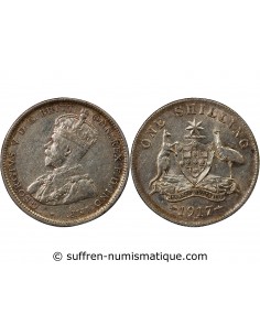 AUSTRALIE, GEORGE V - SHILLING ARGENT 1917 M MELBOURNE