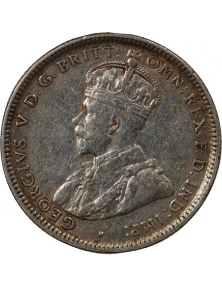 AUSTRALIE, GEORGE V - SHILLING ARGENT 1917 M MELBOURNE