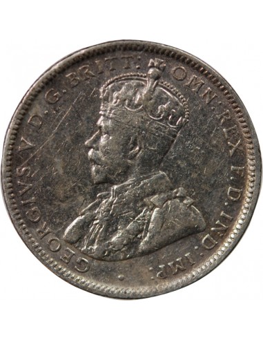 AUSTRALIE, GEORGE V - SHILLING ARGENT 1917 M MELBOURNE