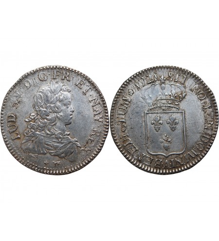 LOUIS XV - ECU DE FRANCE 1721 A PARIS﻿