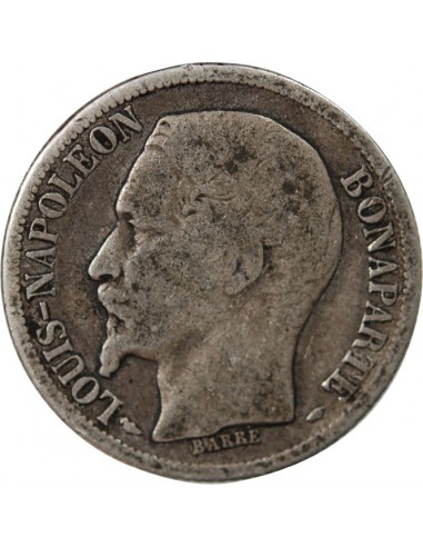 LOUIS-NAPOLEON BONAPARTE - 1 FRANC ARGENT 1852 A PARIS