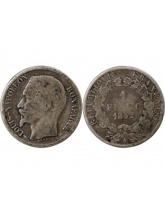 LOUIS-NAPOLEON BONAPARTE - 1 FRANC ARGENT 1852 A PARIS 2