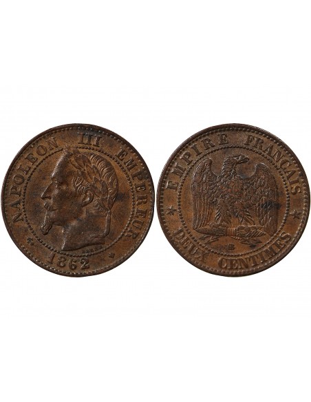 NAPOLEON III - 2 CENTIMES 1862 BB STRASBOURG