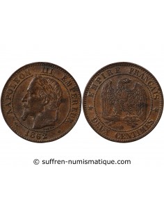 NAPOLEON III - 2 CENTIMES 1862 BB STRASBOURG