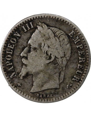 NAPOLEON III - 50 CENTIMES ARGENT 1867 A PARIS