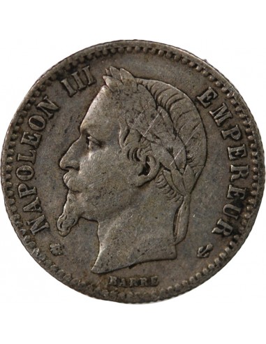 NAPOLEON III - 50 CENTIMES ARGENT 1867 A PARIS