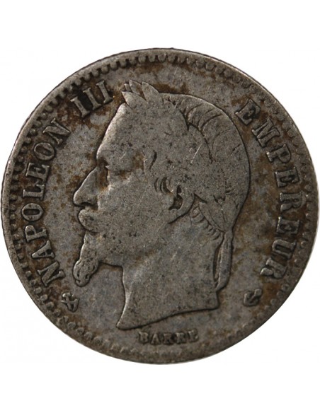 NAPOLEON III - 50 CENTIMES ARGENT 1865 K BORDEAUX