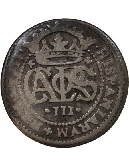 PRINCIPAUTE DE CATALOGNE, CHARLES III - 2 REALES ARGENT 1711 BARCELONE