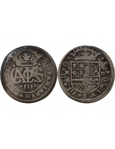 PRINCIPAUTE DE CATALOGNE, CHARLES III - 2 REALES ARGENT 1711 BARCELONE 2