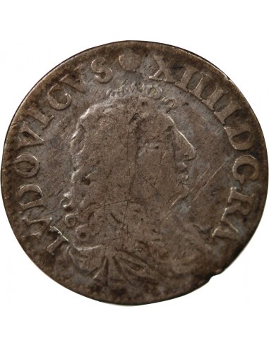 LOUIS XIV﻿ - 4 SOLS DITS DES TRAITANTS 1676 D VIMY