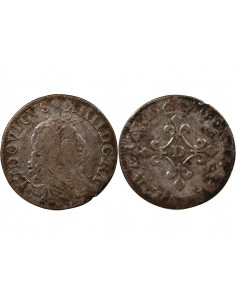 LOUIS XIV﻿ - 4 SOLS DITS DES TRAITANTS 1676 D VIMY 2