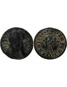 LOUIS XIV﻿ - DENIER TOURNOIS 1649 A PARIS 2