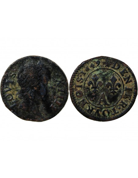 LOUIS XIV﻿ - DENIER TOURNOIS 1649 A PARIS