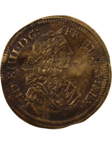 NUREMBERG, LOUIS XIV - JETON LAITON - A L'ECU