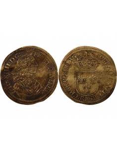 NUREMBERG, LOUIS XIV - JETON LAITON - A L'ECU 2