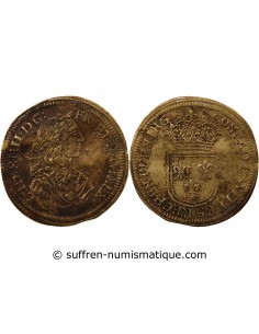 NUREMBERG, LOUIS XIV - JETON LAITON - A L'ECU