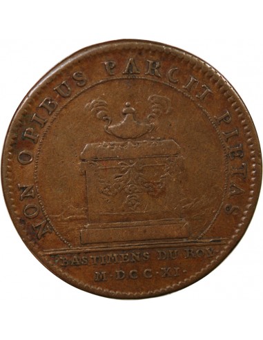 BÂTIMENTS DU ROI, LOUIS XIV - JETON CUIVRE 1711