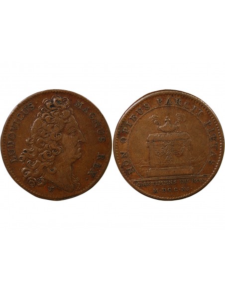 BÂTIMENTS DU ROI, LOUIS XIV - JETON CUIVRE 1711
