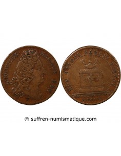 BÂTIMENTS DU ROI, LOUIS XIV - JETON CUIVRE 1711