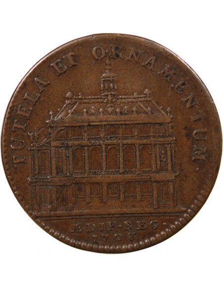 CHAPELLE DE VERSAILLE, LOUIS XIV - JETON CUIVRE 1708
