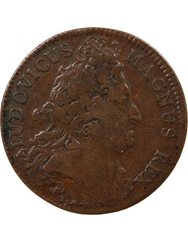 CHAPELLE DE VERSAILLE, LOUIS XIV - JETON CUIVRE 1708