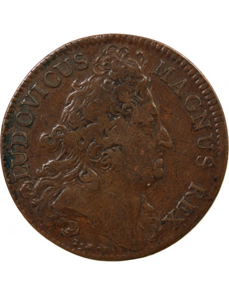 CHAPELLE DE VERSAILLE, LOUIS XIV - JETON CUIVRE 1708