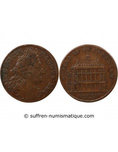 CHAPELLE DE VERSAILLE, LOUIS XIV - JETON CUIVRE 1708