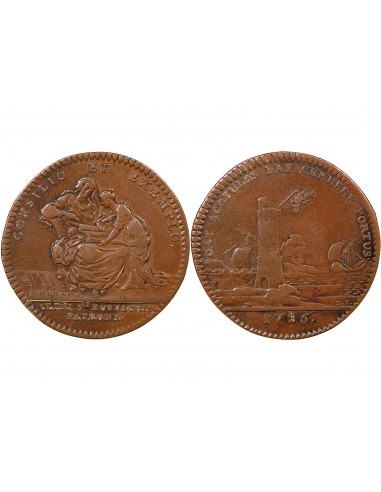 CHAPELLE SAINTE ANNE, ÉGLISE SAINT-EUSTACHE – JETON CUIVRE 1726, FANAL