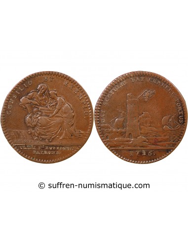 CHAPELLE SAINTE ANNE, ÉGLISE SAINT-EUSTACHE – JETON CUIVRE 1726, FANAL