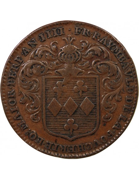 ANJOU, MAIRE D'ANGERS, François Raimbauld - JETON CUIVRE 1696
