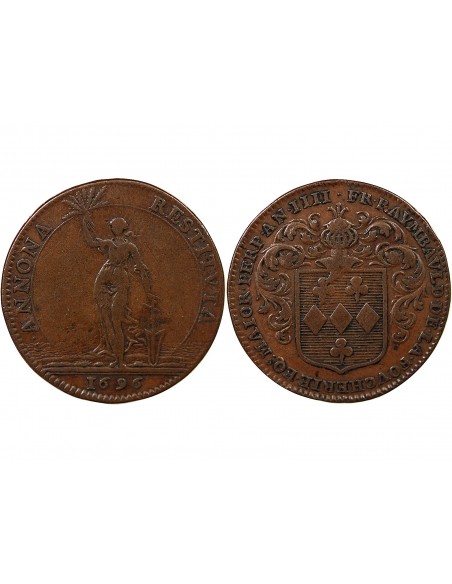 ANJOU, MAIRE D'ANGERS, François Raimbauld - JETON CUIVRE 1696
