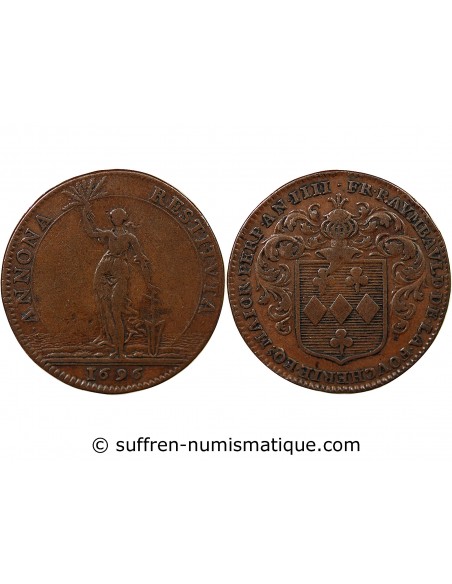 ANJOU, MAIRE D'ANGERS, François Raimbauld - JETON CUIVRE 1696