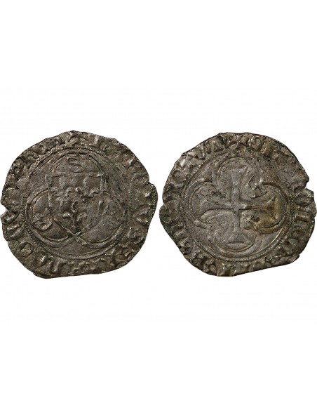 CHARLES VII - BLANC A LA COURONNE 1455 / 1461 TOURNAI