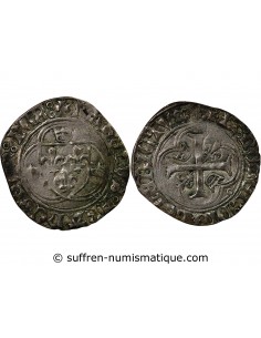 CHARLES VII - BLANC A LA COURONNE 1432 / 1461 POITIERS