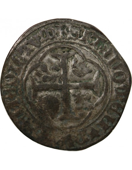 CHARLES VII - BLANC A LA COURONNE 1455 / 1461 ROUEN