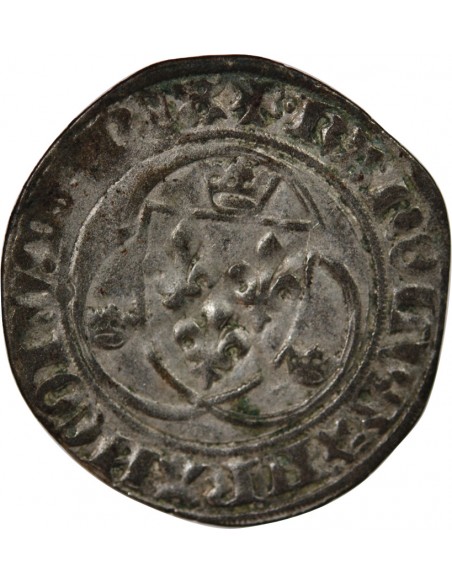 CHARLES VII - BLANC A LA COURONNE 1455 / 1461 ROUEN