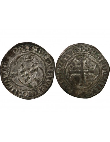 CHARLES VII - BLANC A LA COURONNE 1455 / 1461 ROUEN