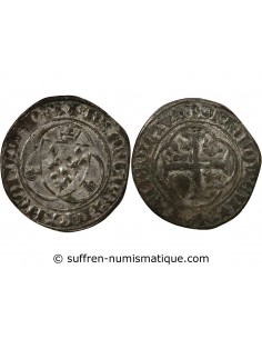 CHARLES VII - BLANC A LA COURONNE 1455 / 1461 ROUEN