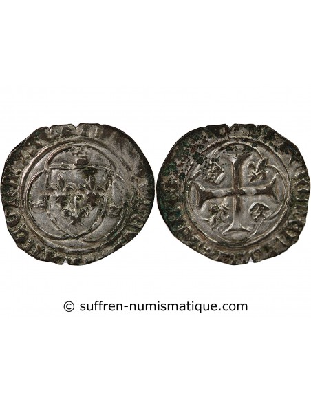 LOUIS XI - BLANC A LA COURONNE 1461 / 1483 TOURS R