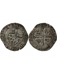 LOUIS XI - BLANC A LA COURONNE 1461 / 1483 ANGERS 2